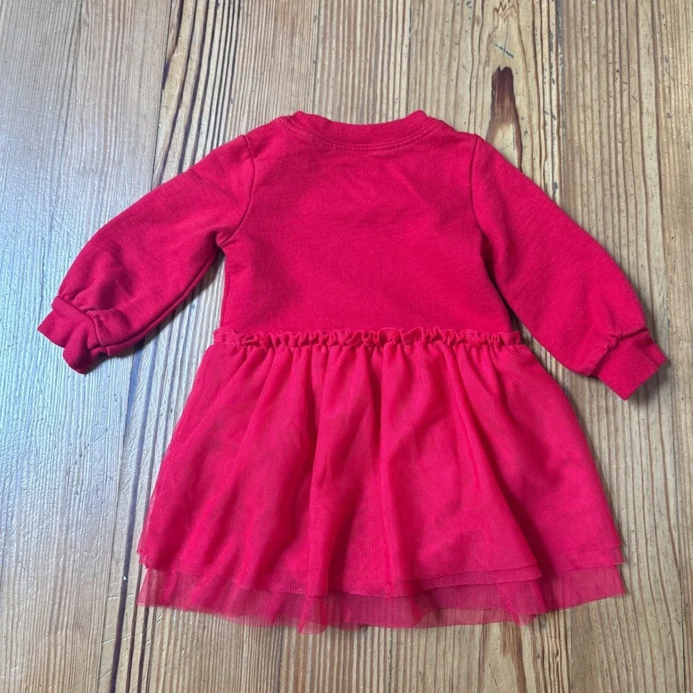 Carter's Tutu Dress Kids Red Hugs & Kisses Heart Long Sleeve SIZE 12m